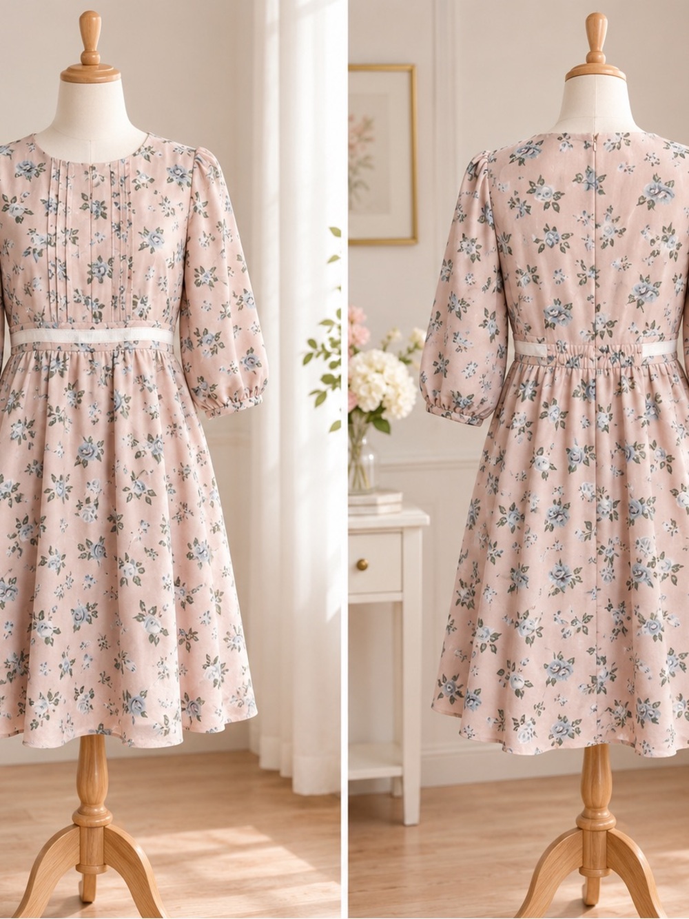 Floral Midi Dress – Elegant & Feminine
